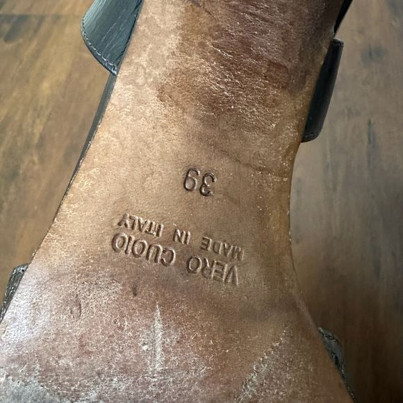 SCANLAN THEODORE Moro Heeled Sandals in Snakeskin Bronze Espresso - Picture 11 of 12